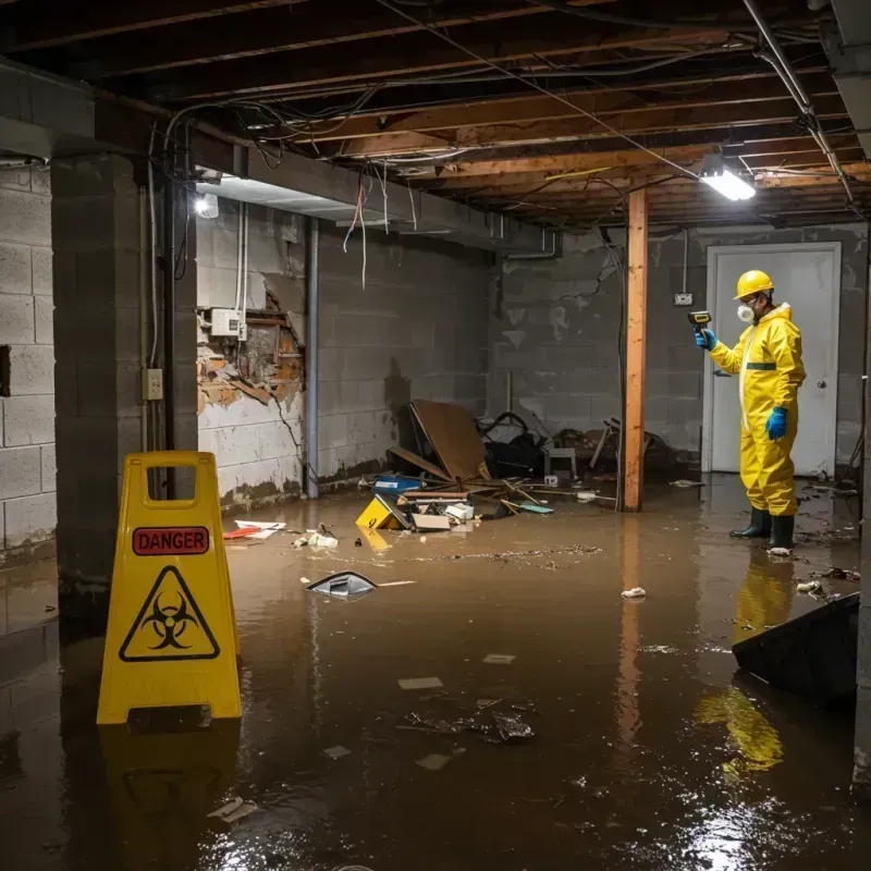 Flooded Basement Electrical Hazard in Fife, WA Property